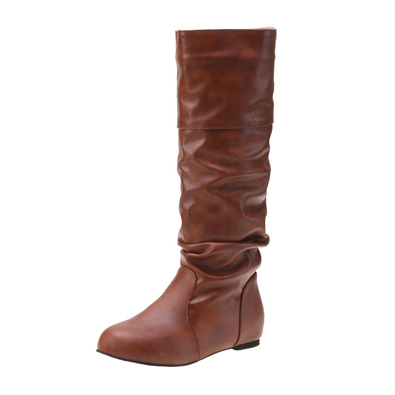 Slouchy Knee-High Boots for Women in Various Colours | E&W - 1 - Elenwear