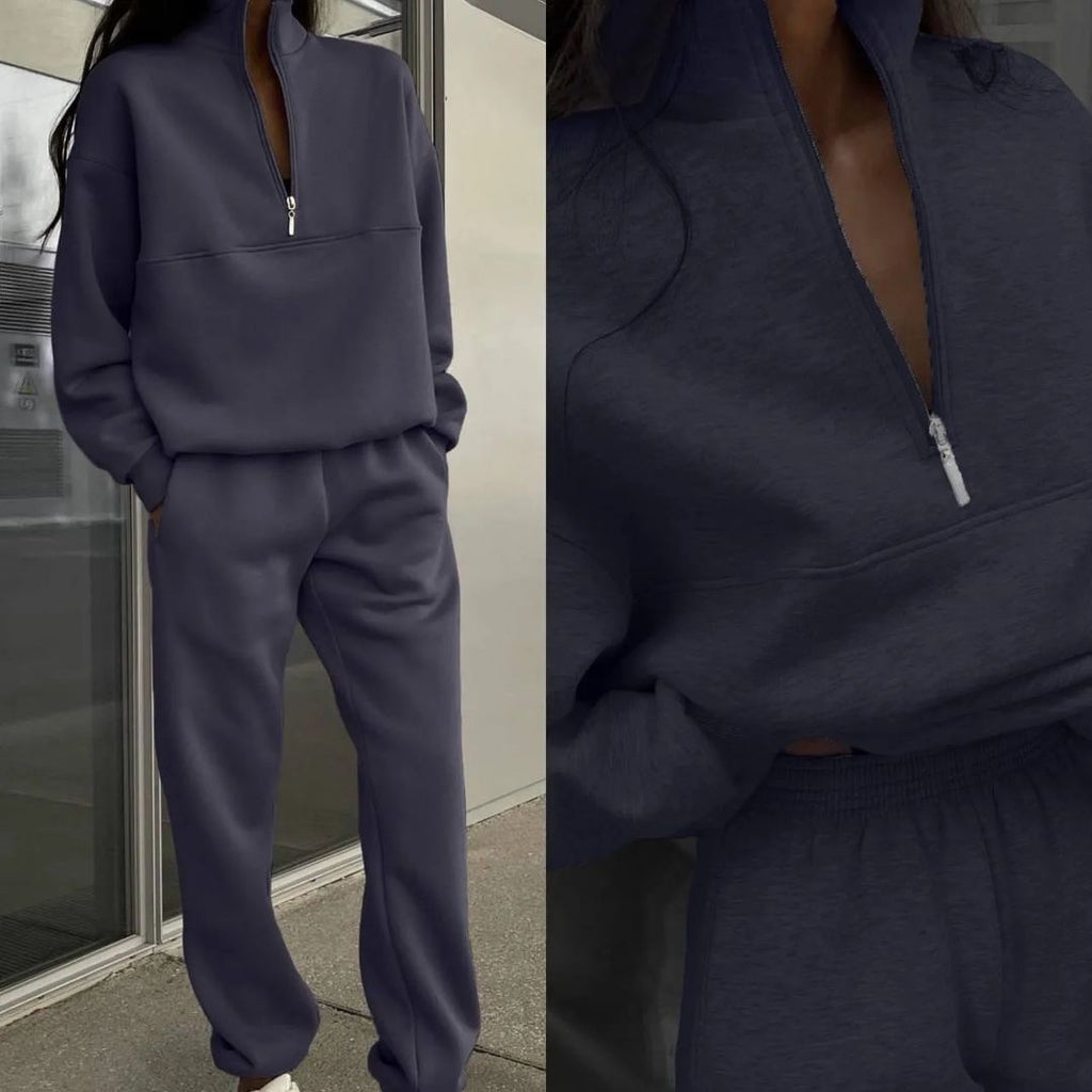 Co-Ordinate Two-Piece Outfit with Zip Detail | E&W - 8 - Elenwear