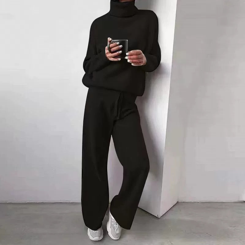 Two-Piece Set Women | Relaxed Knit Design with Cozy Turtleneck | E&W - 12 - Elenwear