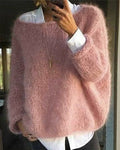 Women's Relaxed Fit Pullover with Wide Neckline and Long Sleeves | E&W - 1 - Elenwear
