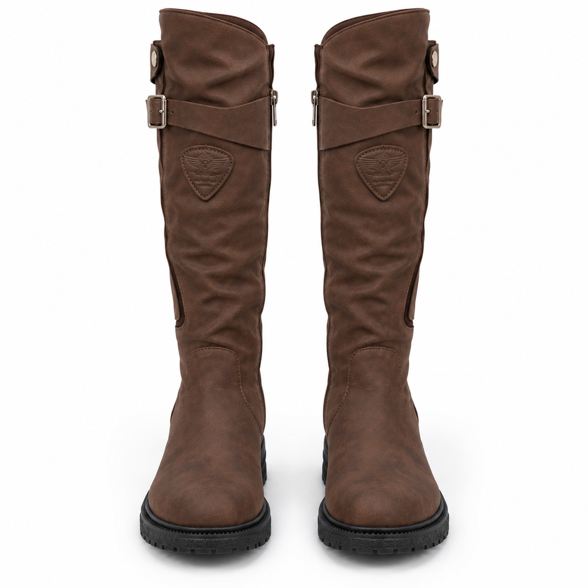 High Shaft Women's Boots with Zip and Buckle Detail | E&W - 5 - Elenwear