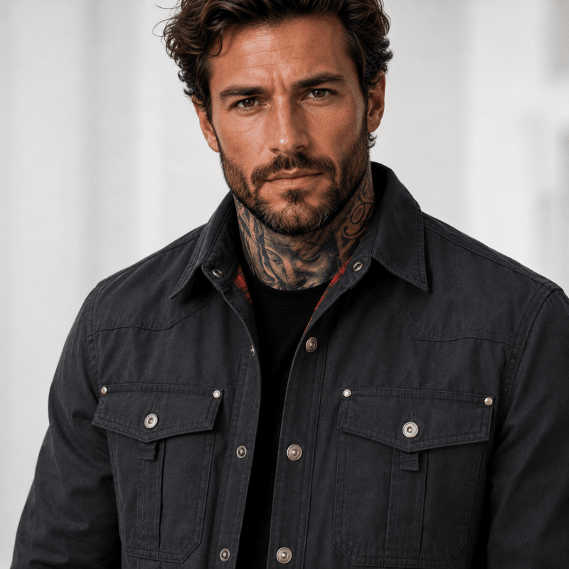 Classic Men's Jacket with Functional Pockets | E&W - 1 - Elenwear
