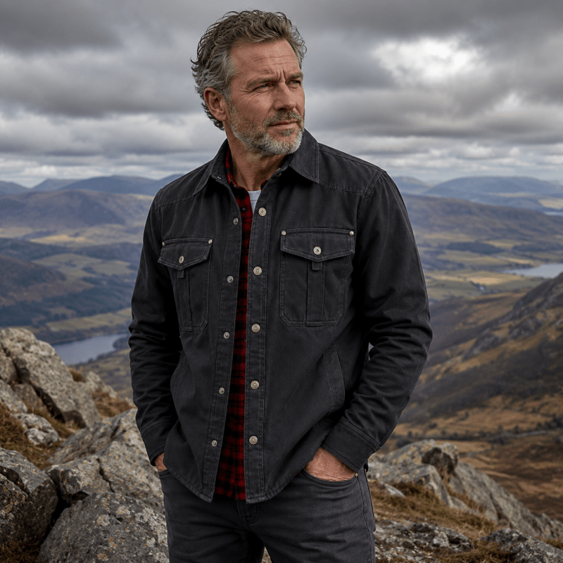 Classic Men's Jacket with Functional Pockets | E&W - 4 - Elenwear