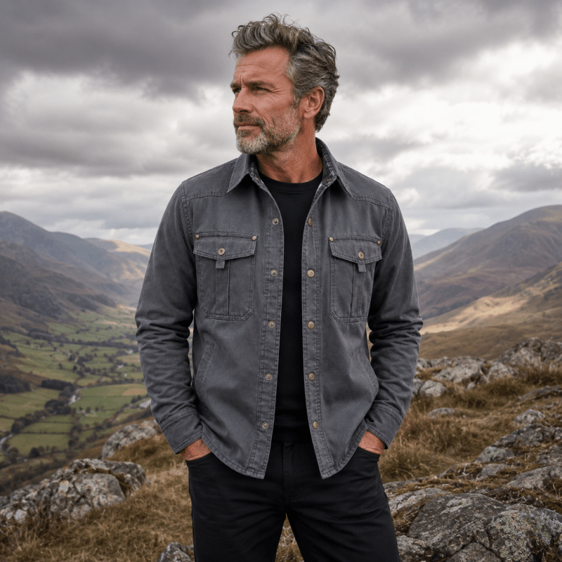 Classic Men's Jacket with Functional Pockets | E&W - 10 - Elenwear