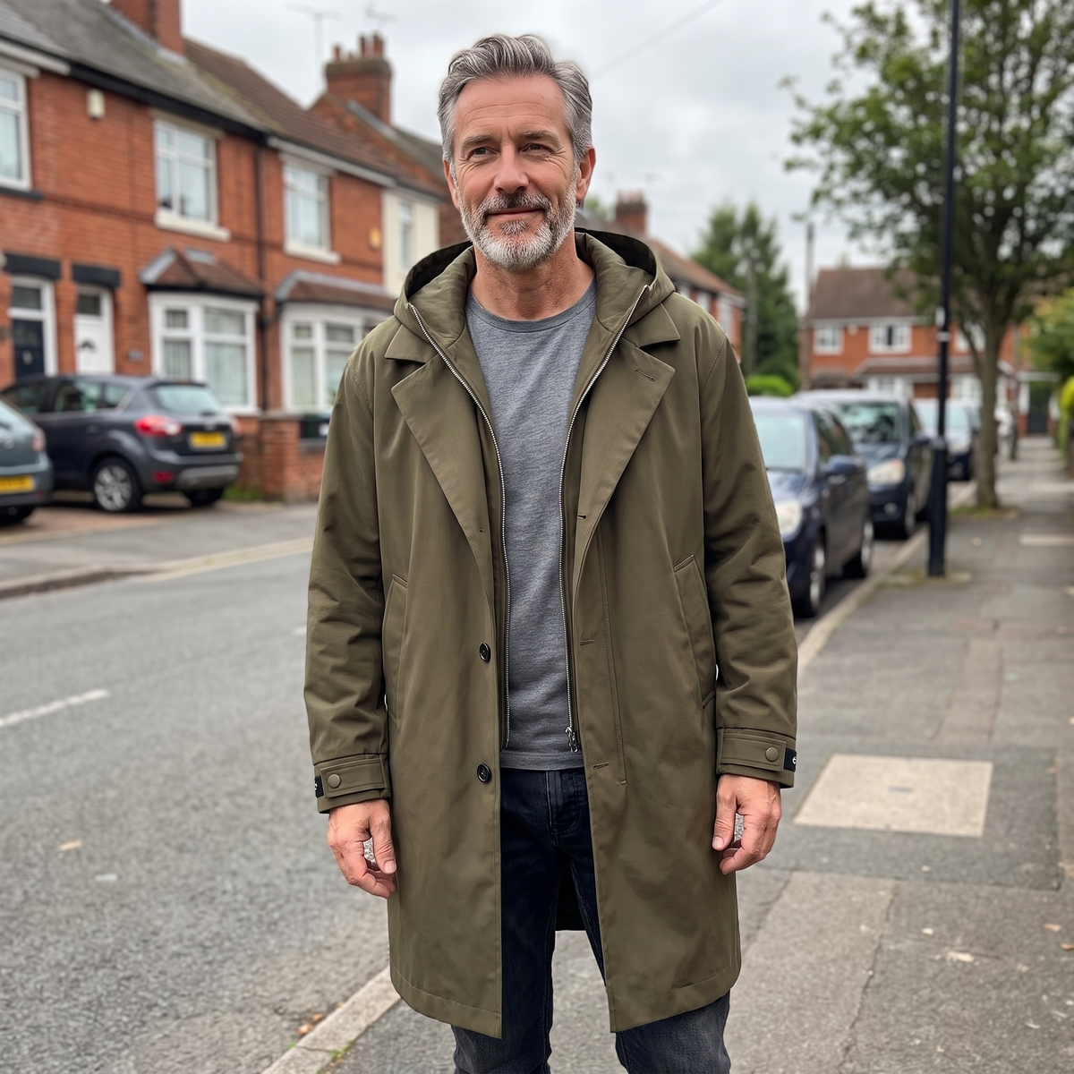 Hooded Coat for Men | Tailored Fit with Stylish Design | E&W - 4 - Elenwear