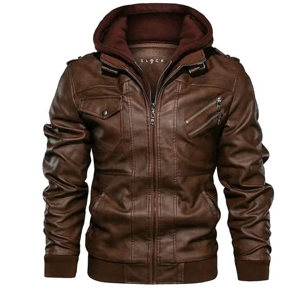 Men's Casual Jacket with Detachable Hood and Asymmetrical Zip | E&W - 5 - Elenwear