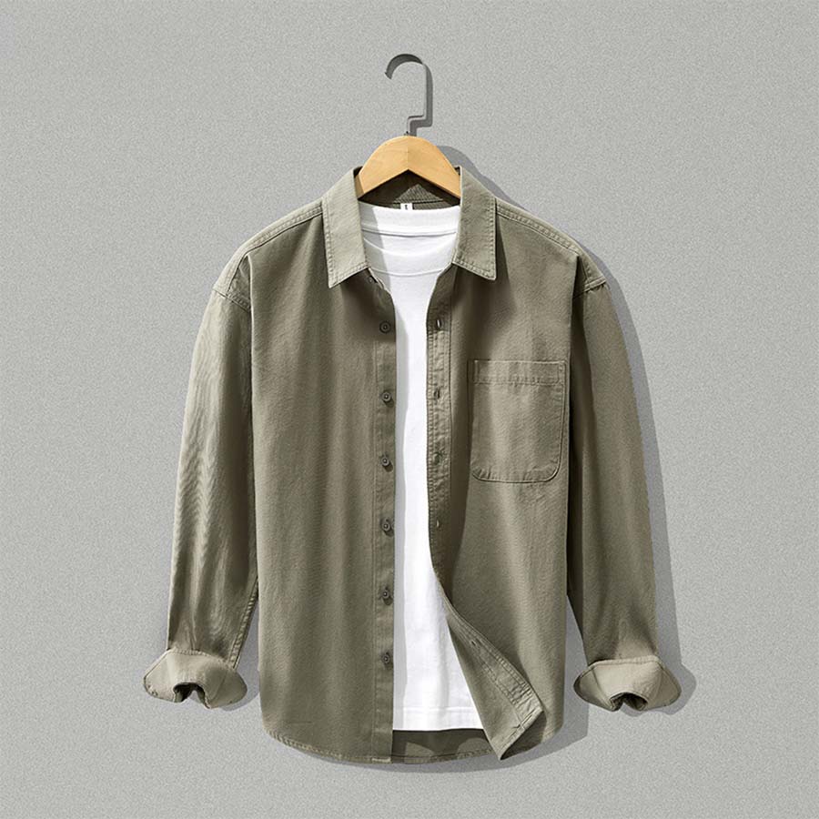 Men's Button-Down Shirt with Pocket | S&W - 2 - Stylewhipped