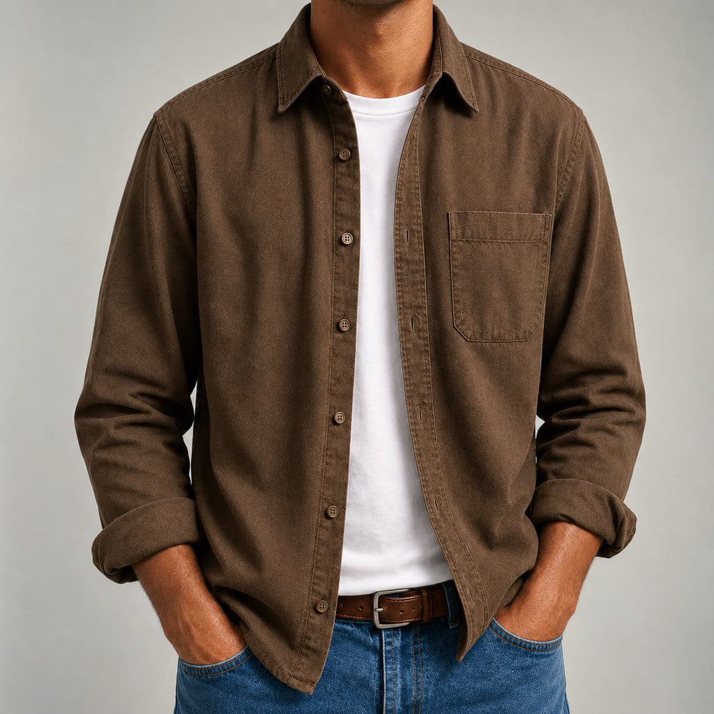 Men's Button-Down Shirt with Pocket | S&W - 4 - Stylewhipped