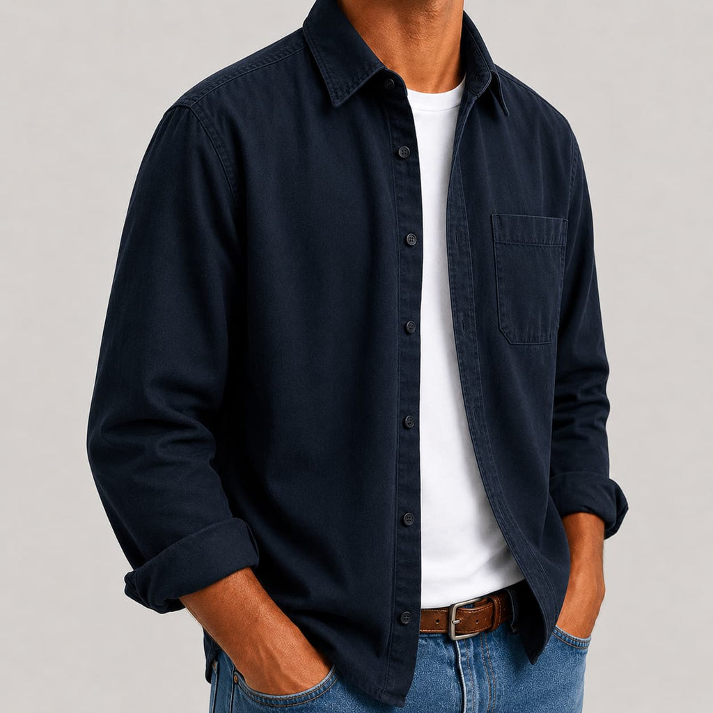 Men's Button-Down Shirt with Pocket | S&W - 6 - Stylewhipped