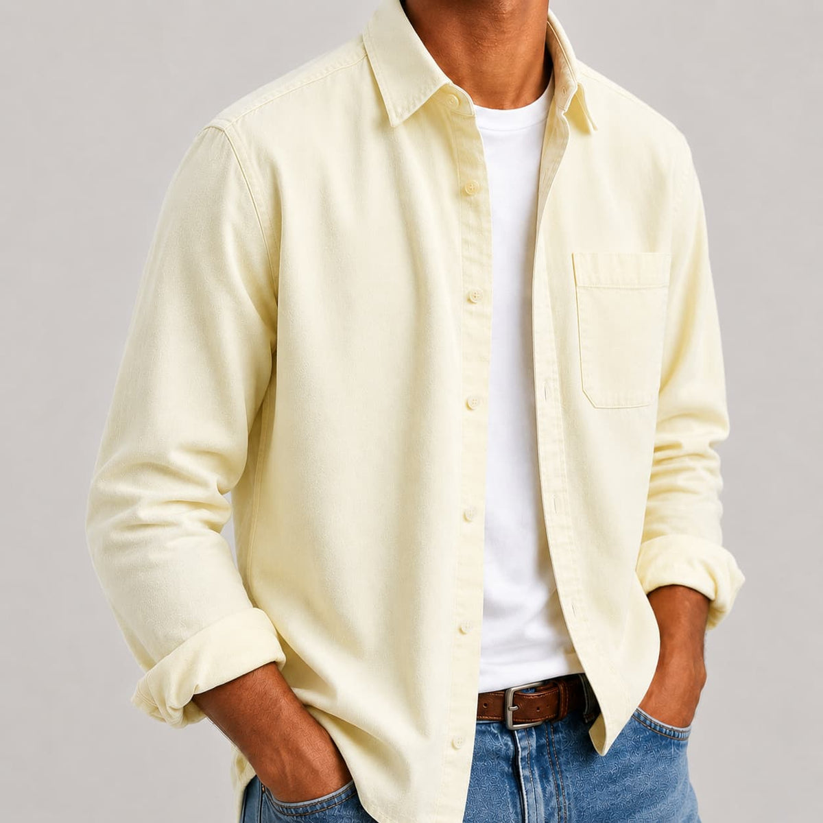 Men's Button-Down Shirt with Pocket | S&W - 10 - Stylewhipped