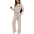 Lounge Set Women's Relaxed Fit with Crew Neck & Tie Waist | S&W - 7 - Stylewhipped