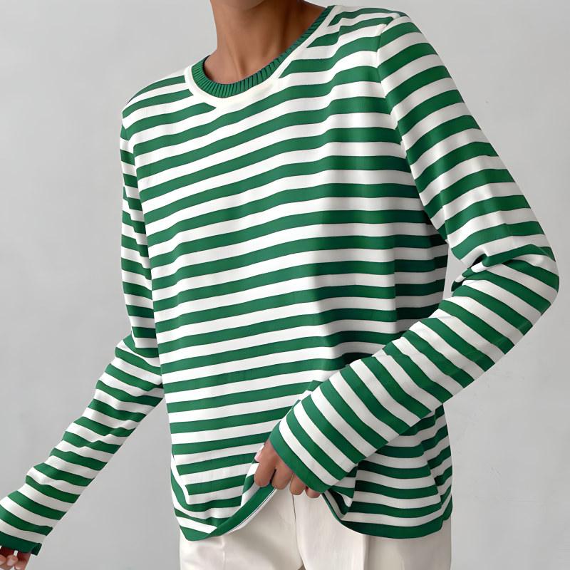 Striped Pullover Women | Relaxed Fit with Long Sleeves | S&W - 9 - Stylewhipped