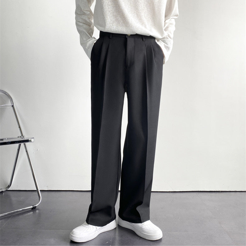 Tailored Trousers Women's Straight Fit with Pleats | S&W - 1 - Stylewhipped
