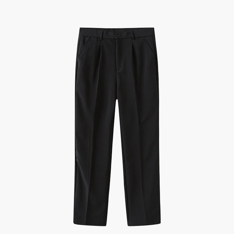 Tailored Trousers Women's Straight Fit with Pleats | S&W - 2 - Stylewhipped