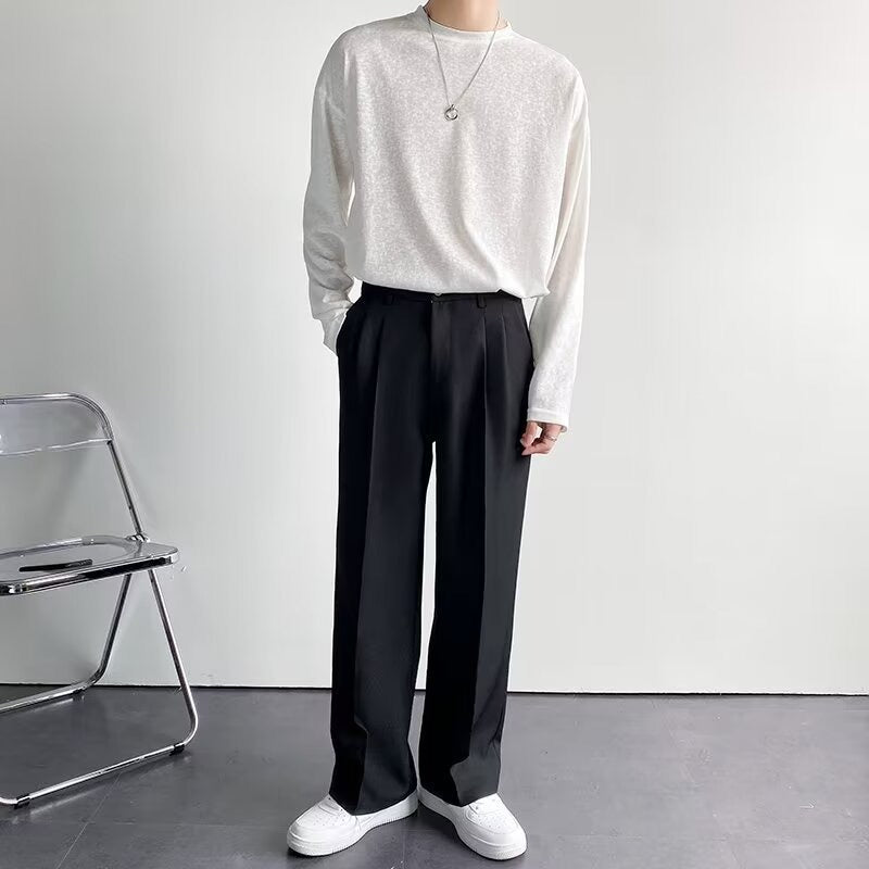 Tailored Trousers Women's Straight Fit with Pleats | S&W - 5 - Stylewhipped