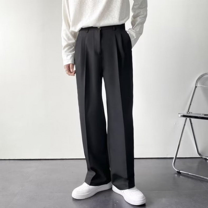 Tailored Trousers Women's Straight Fit with Pleats | S&W - 7 - Stylewhipped