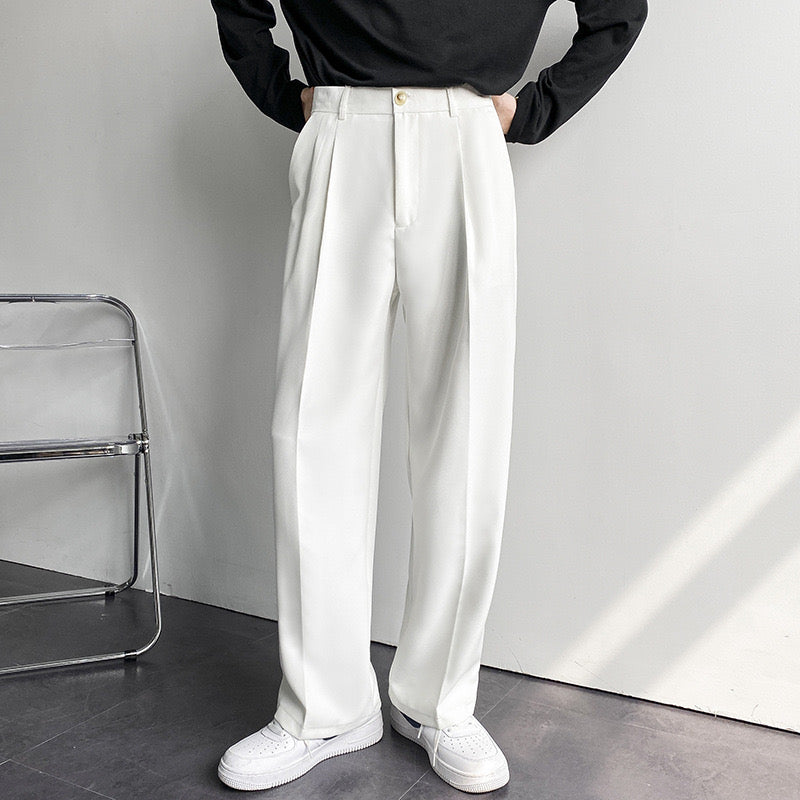 Tailored Trousers Women's Straight Fit with Pleats | S&W - 11 - Stylewhipped