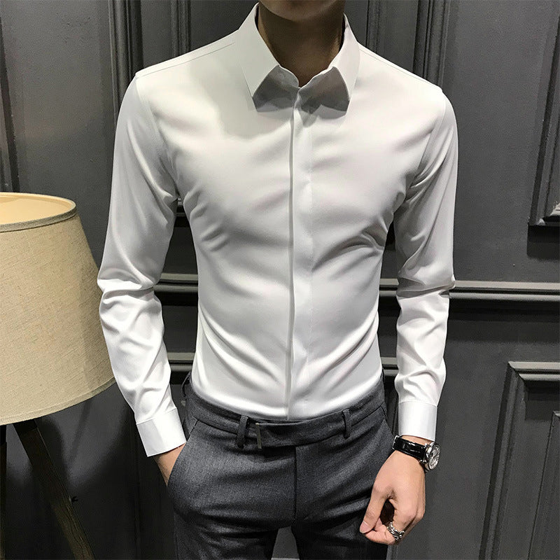 Men's Tailored Fit Button-Down Shirt | Smart Collar & Long Sleeves | S&W - 1 - Stylewhipped