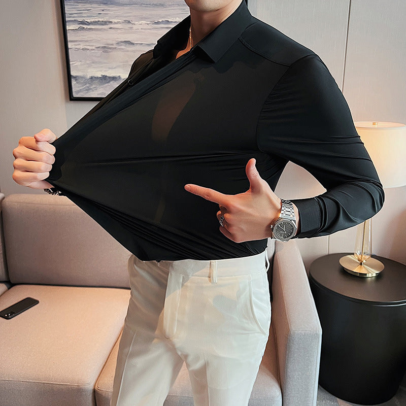 Men's Tailored Fit Button-Down Shirt | Smart Collar & Long Sleeves | S&W - 4 - Stylewhipped