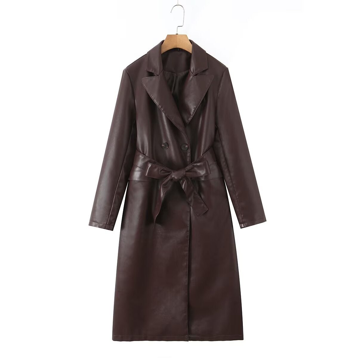 Trench Coat Women's Double-Breasted Design with Tie Waist | S&W - 1 - Stylewhipped