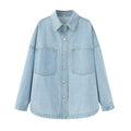 Boxy Women's Denim Jacket with Chest Pockets | S&W - 1 - Stylewhipped