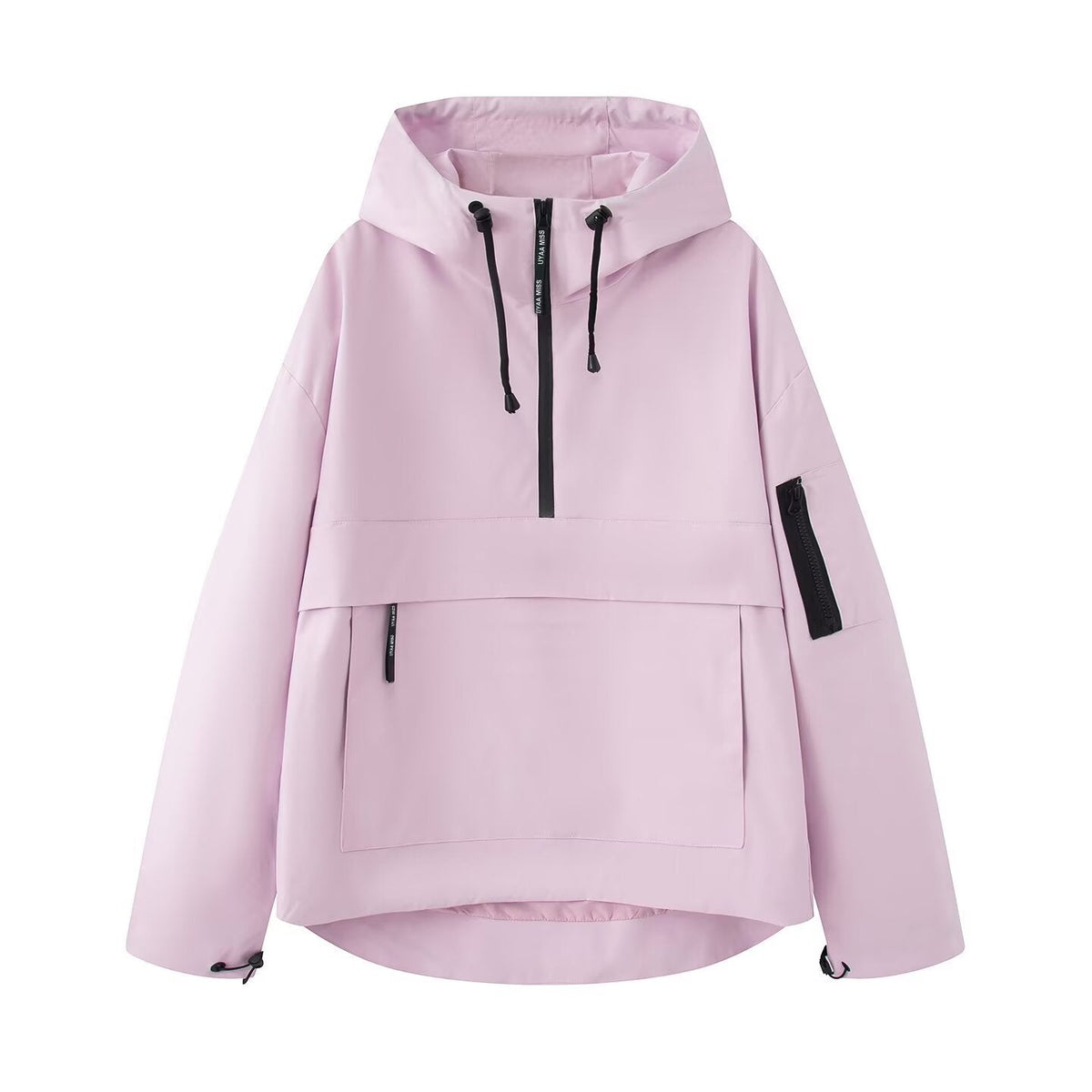 Oversized Anorak Jacket Women's with Hood and Kangaroo Pocket | S&W - 2 - Stylewhipped