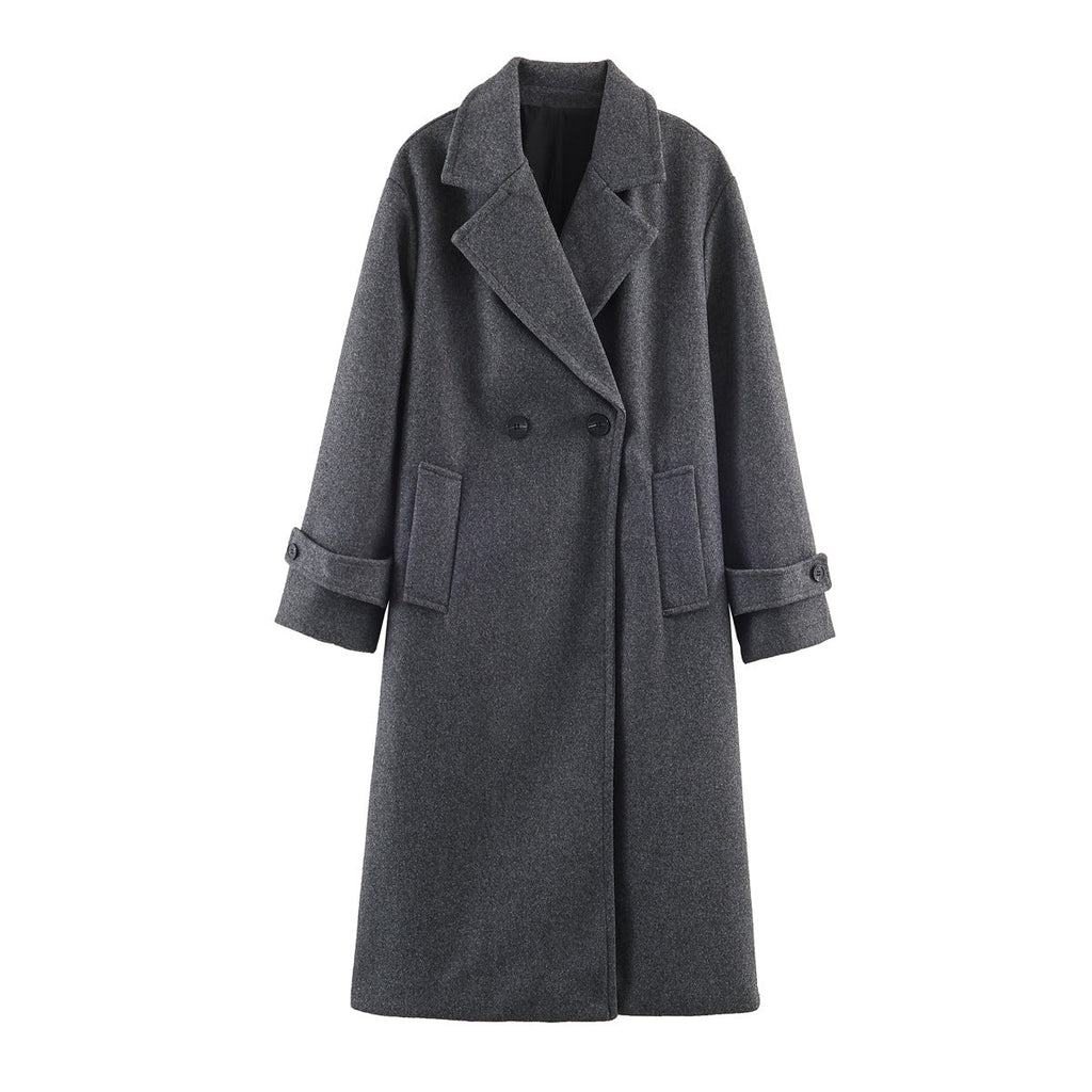 Double-Breasted Oversized Coat for Women | Elegant Wide Lapels | S&W - 1 - Stylewhipped