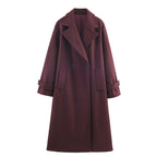 Double-Breasted Oversized Coat for Women | Elegant Wide Lapels | S&W - 2 - Stylewhipped