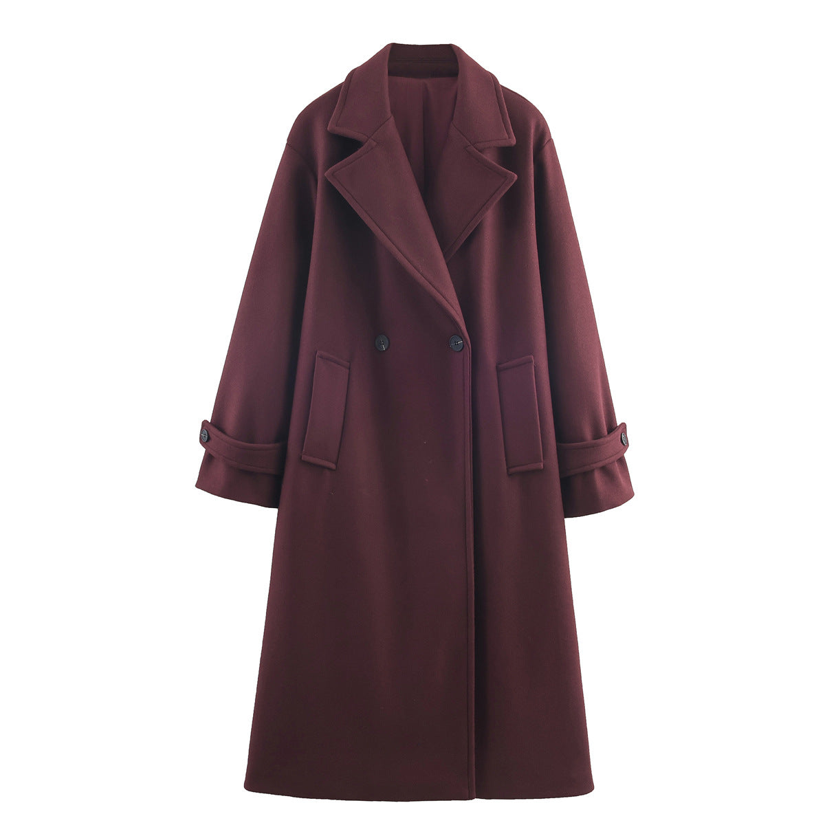 Double-Breasted Oversized Coat for Women | Elegant Wide Lapels | S&W - 2 - Stylewhipped