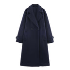 Double-Breasted Oversized Coat for Women | Elegant Wide Lapels | S&W - 3 - Stylewhipped