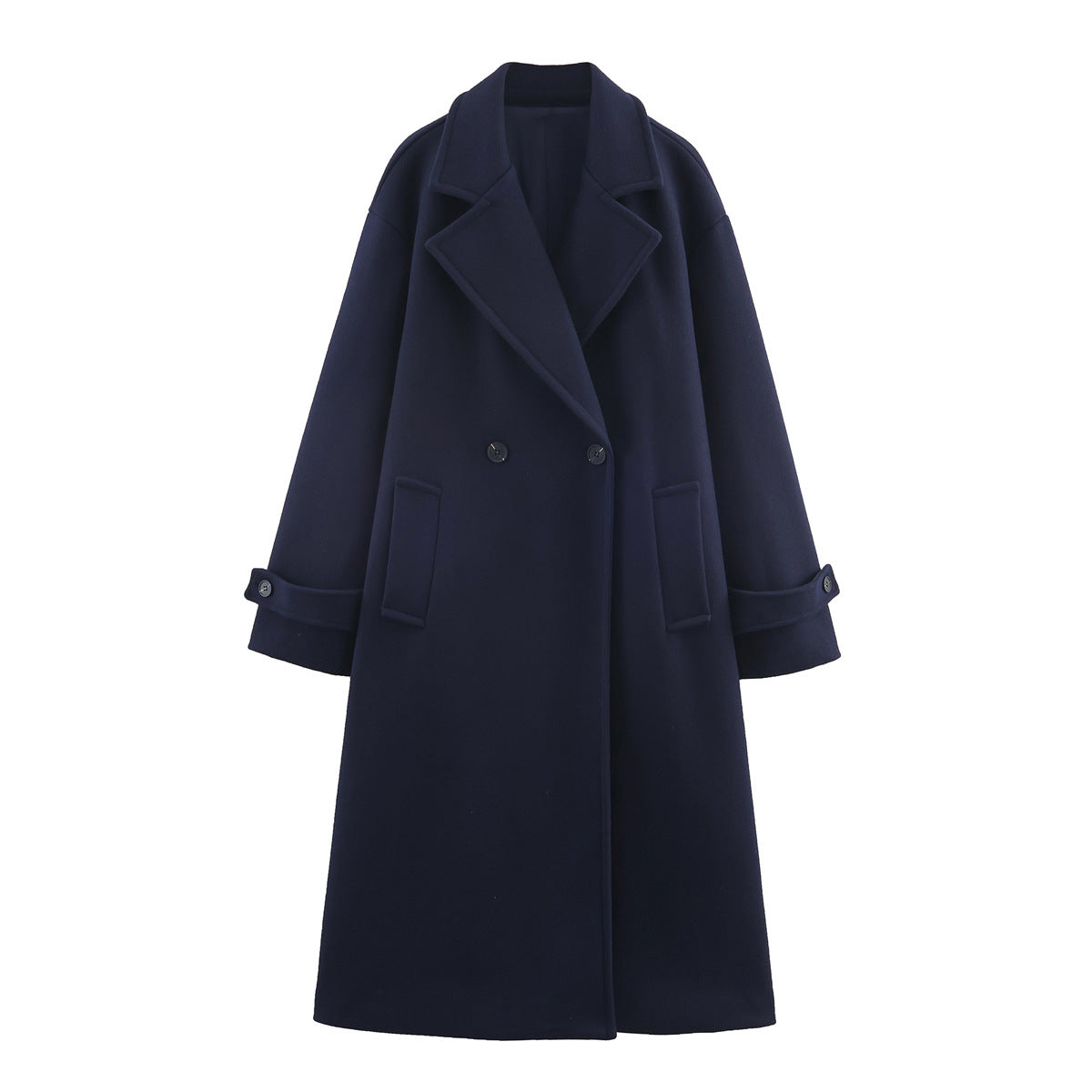 Double-Breasted Oversized Coat for Women | Elegant Wide Lapels | S&W - 3 - Stylewhipped