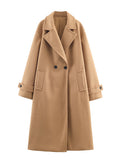 Double-Breasted Oversized Coat for Women | Elegant Wide Lapels | S&W - 5 - Stylewhipped