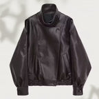 Biker Jacket Women's Oversized Fit with Asymmetrical Design | S&W - 1 - Stylewhipped