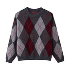 Argyle Pattern Women's Pullover with Relaxed Fit | S&W - 1 - Stylewhipped