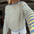 Striped Pullover Jumper Women's Relaxed Fit with Wide Cut | S&W - 6 - Stylewhipped