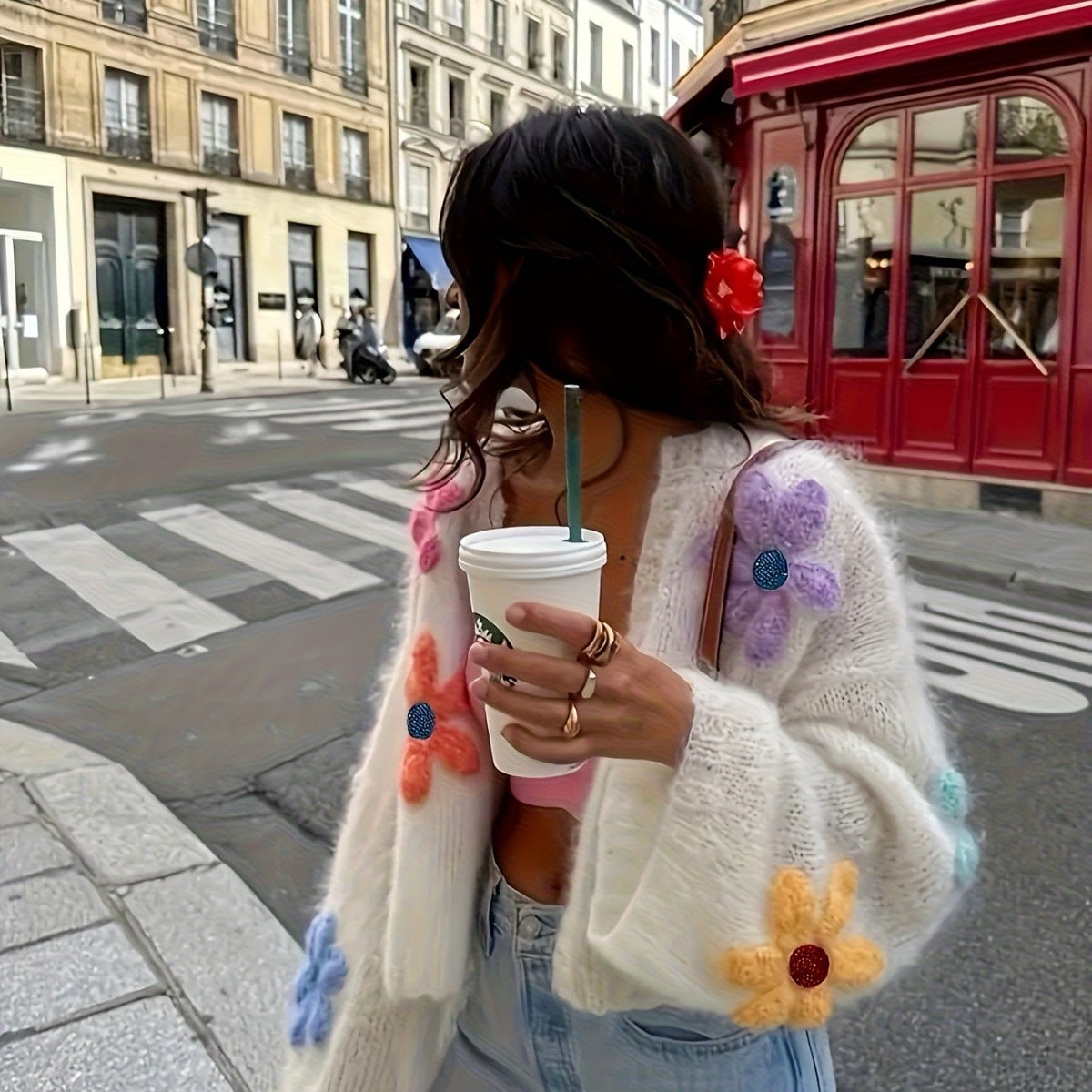 Floral Cardigan for Women | Relaxed Fit with Oversized Sleeves | S&W - 1 - Stylewhipped