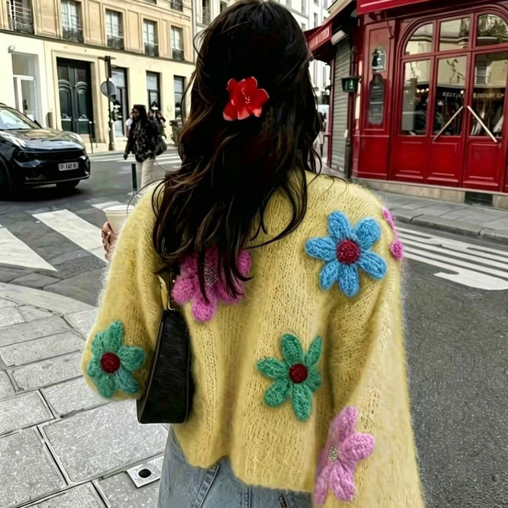 Floral Cardigan for Women | Relaxed Fit with Oversized Sleeves | S&W - 3 - Stylewhipped