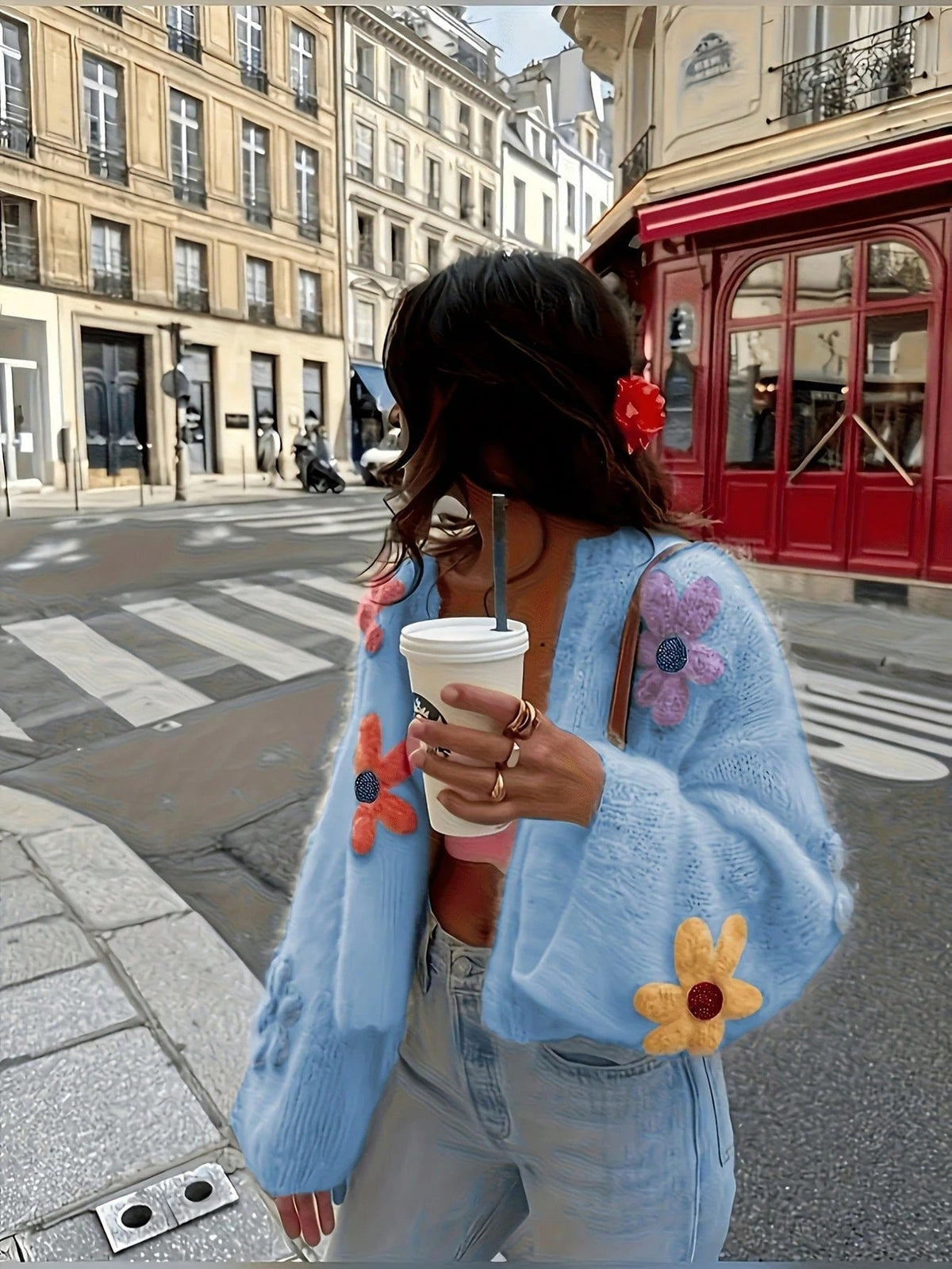 Floral Cardigan for Women | Relaxed Fit with Oversized Sleeves | S&W - 7 - Stylewhipped