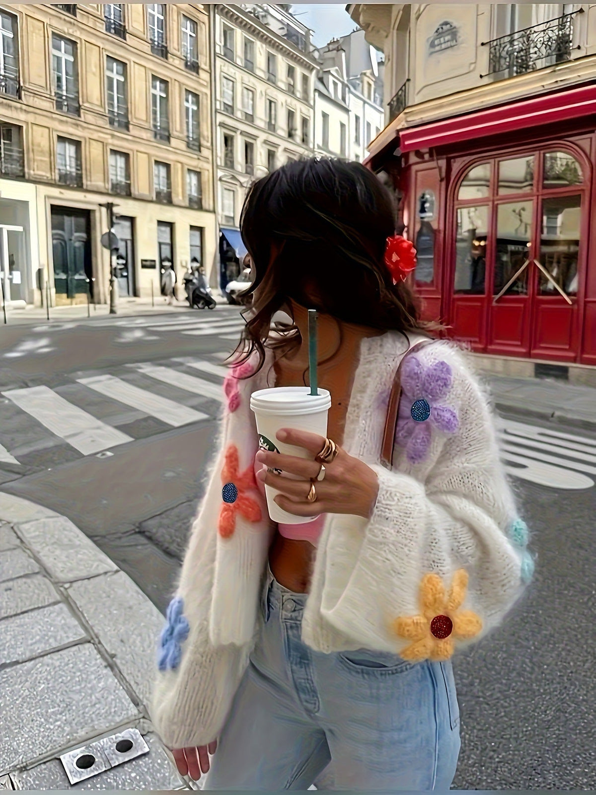 Floral Cardigan for Women | Relaxed Fit with Oversized Sleeves | S&W - 8 - Stylewhipped