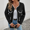 Boxy Women's Jacket with Contrast Trim and Pockets | S&W - 1 - Stylewhipped