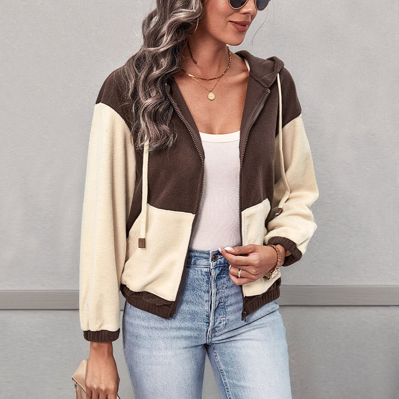 Women's Colour Block Zip Jacket | S&W - 2 - Stylewhipped