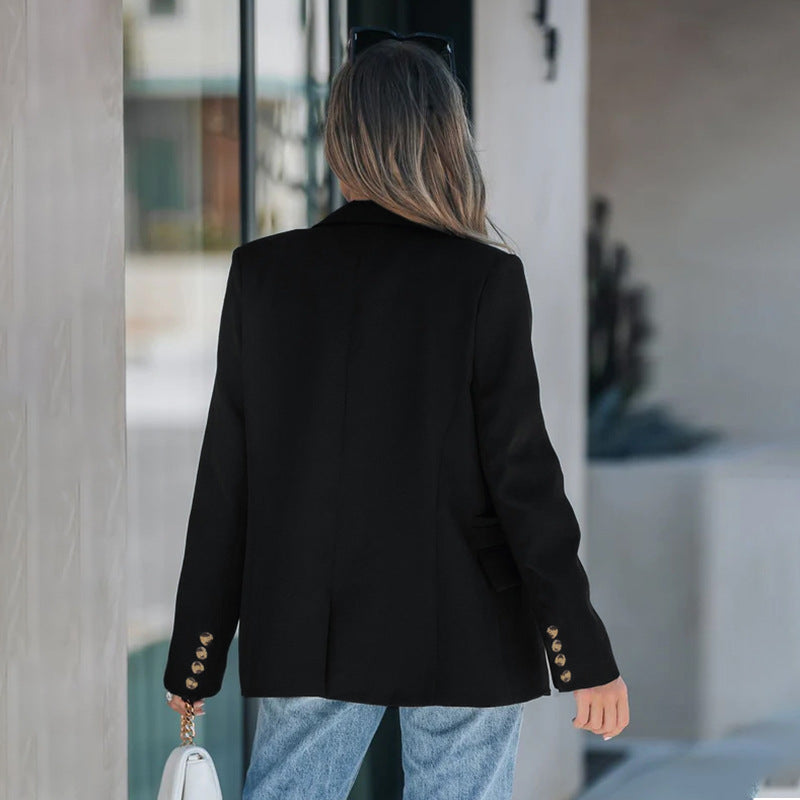 Double-Breasted Blazer Women's Tailored Fit with Chic Button Detail | S&W - 4 - Stylewhipped