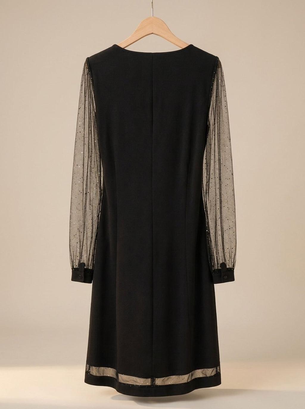 V-Neck Women's Dress with Sheer Sleeves and Flattering Fit | S&W - 5 - Stylewhipped