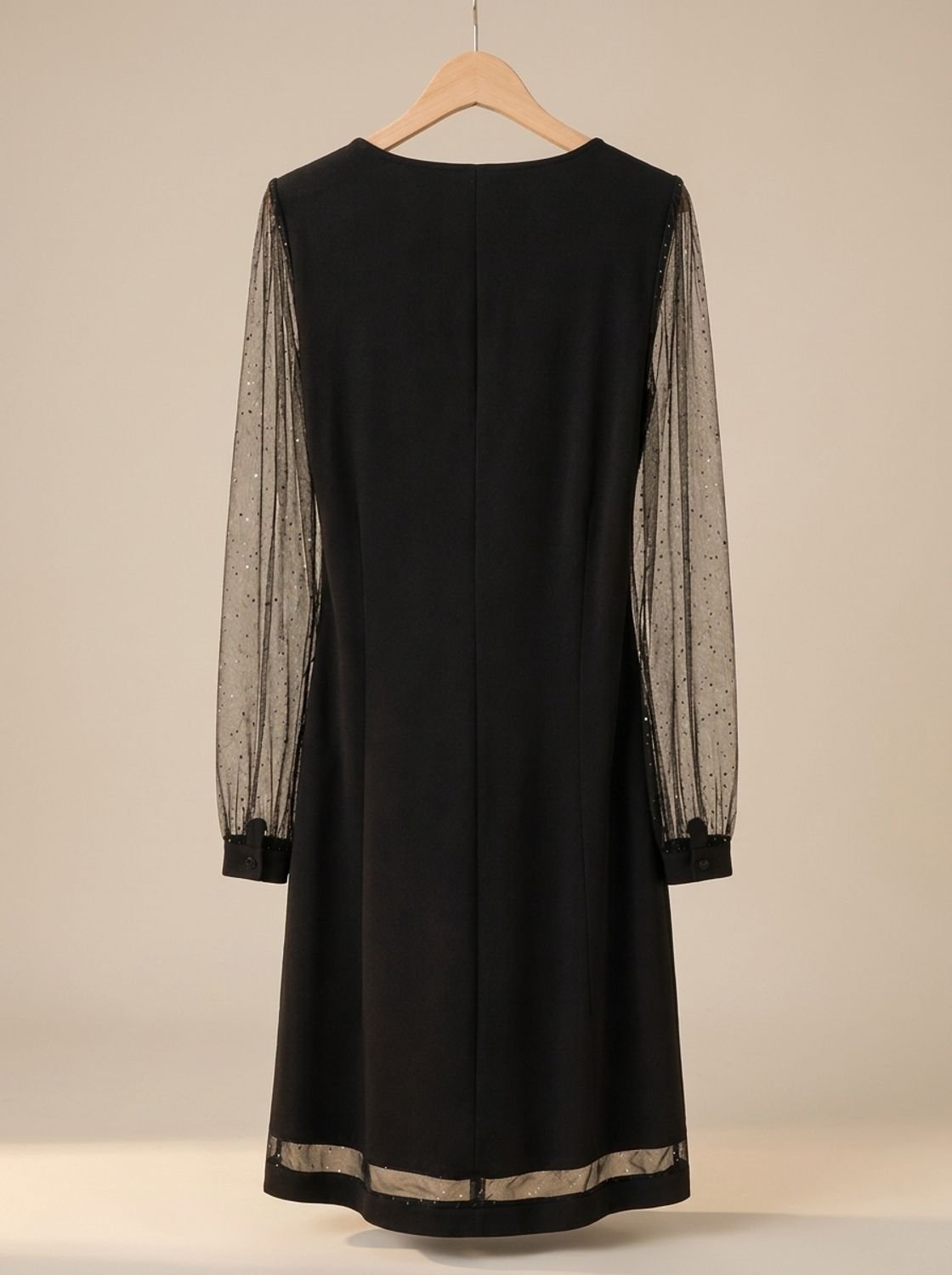 V-Neck Women's Dress with Sheer Sleeves and Flattering Fit | S&W - 5 - Stylewhipped