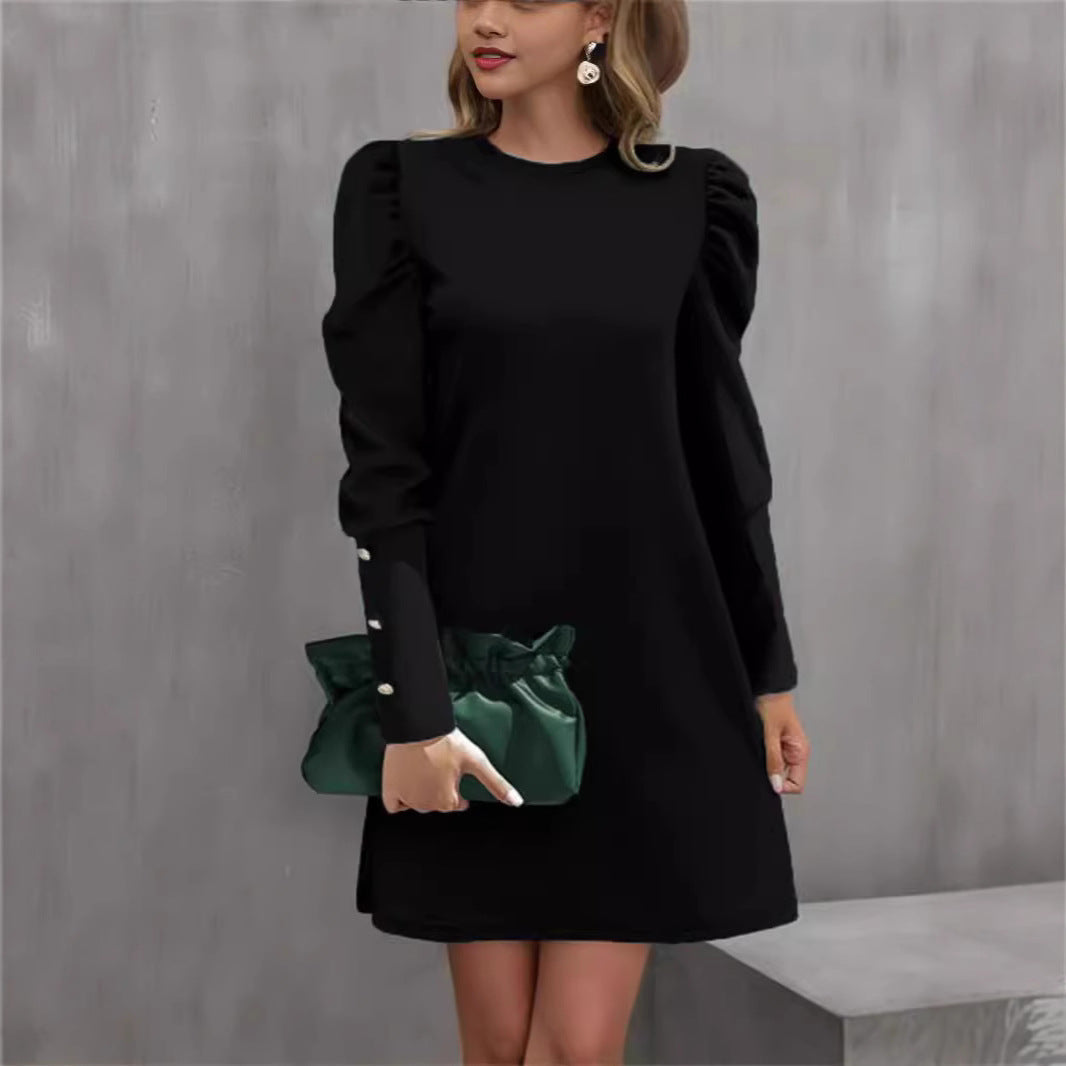 Shift Dress Women's Puff Sleeve Cut | Flattering Silhouette | S&W - 4 - Stylewhipped