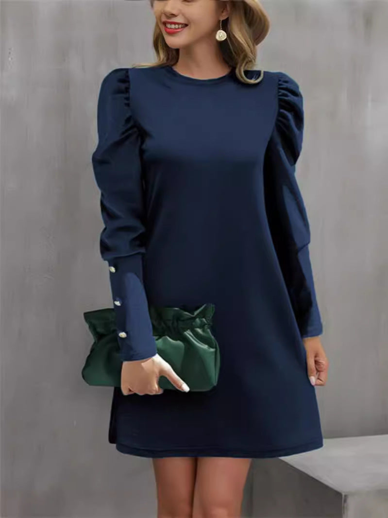 Shift Dress Women's Puff Sleeve Cut | Flattering Silhouette | S&W - 9 - Stylewhipped
