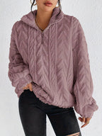 Pullover Women | High Neck with Zip and Oversized Fit | S&W - 2 - Stylewhipped