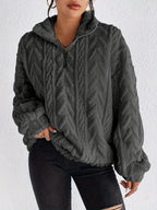 Pullover Women | High Neck with Zip and Oversized Fit | S&W - 10 - Stylewhipped