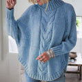 Women's Cable Knit Pullover with High Neck and Relaxed Fit | S&W - 9 - Stylewhipped