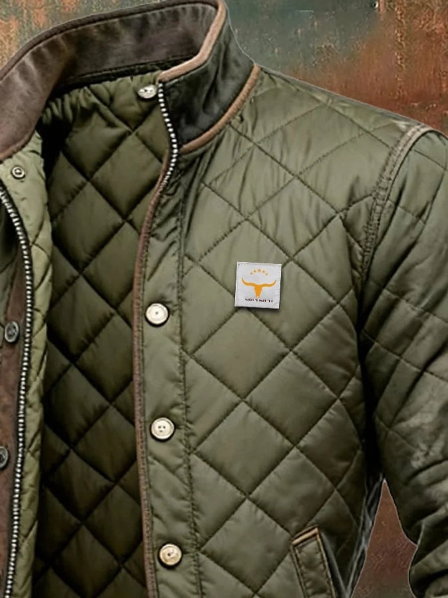 Men's Quilted Jacket with Contemporary Design and Functional Fastening | S&W - 2 - Stylewhipped
